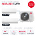 Мульти сплит-система Kentatsu KUMO на 2 комнаты K3MRB80HZRN1/KMGKU21HZRN1/KMGKU35HZRN1