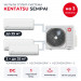 Мульти сплит-система Kentatsu SEMPAI на 3 комнаты K3MRB80HZRN1/KSGPA26HZRN1/KSGPA35HZRN1x2