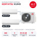 Мульти сплит-система Kentatsu KUMO на 2 комнаты K4MRA100HZRN1/KMGKU21HZRN1/KMGKU35HZRN1