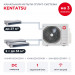 Канальная мульти сплит-система Kentatsu на 3 комнаты K4MRA100HZRN1/KMKA25HZRN1R/KMKB50HZRN1Rx2