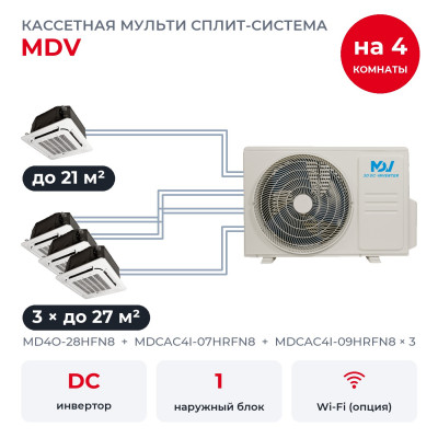 MDV MD4O-28HFN8/MDCAC4I-07HRFN8/MDCAC4I-09HRFN8x3