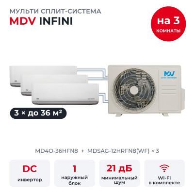 MDV MD4O-36HFN8/MDSAG-12HRFN8(WF)x3