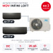 Мульти сплит-система MDV INFINI LOFT на 2 комнаты MD4O-36HFN8/MDSALF-09HRFN8(WF)/MDSALF-18HRFN8(WF)