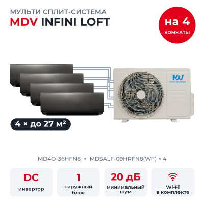 MDV MD4O-36HFN8/MDSALF-09HRFN8(WF)x4