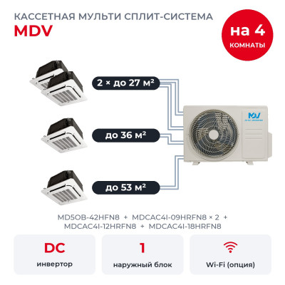 MDV MD5OB-42HFN8/MDCAC4I-09HRFN8x2/MDCAC4I-12HRFN8/MDCAC4I-18HRFN8