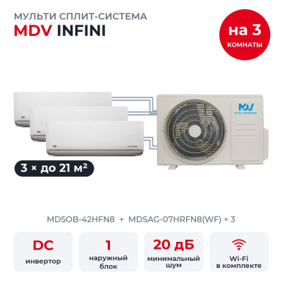 MDV MD5OB-42HFN8/MDSAG-07HRFN8(WF)x3 MDV MD5OB-42HFN8/MDSAG-07HRFN8(WF)x3