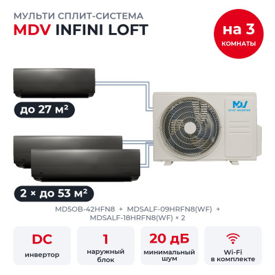 MDV MD5OB-42HFN8/MDSALF-09HRFN8(WF)/MDSALF-18HRFN8(WF)x2