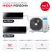 Мульти сплит-система Midea Persona на 2 комнаты M3OG-21HFN8-Q1/MMAG4-12N8D0-I/MMAG4-18N8D0-I