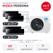 Мульти сплит-система Midea Persona на 5 комнат M5OA2-42FRN8G1/MMAG4-09N8D0-Ix3/MMAG4-12N8D0-Ix2