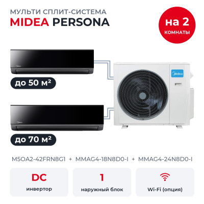 Готовые комплекты мульти сплит-систем - Midea M5OA2-42FRN8G1/MMAG4-18N8D0-I/MMAG4-24N8D0-I