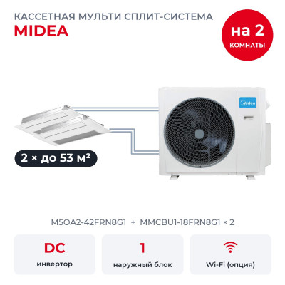 Мульти сплит-системы на 2 комнаты - Midea M5OA2-42FRN8G1/MMCBU1-18FRN8G1x2