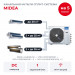 Канальная мульти сплит-система Midea на 5 комнат M5OE-42HFN8-Q1/MTIU-07W1NXD0P/09W1NXD0Px2/12HW1FNXP(GA)x2