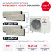 Мульти сплит-система Mitsubishi Heavy DIAMOND на 4 комнаты SCM100ZS-W/SRK25ZSX-WFTx2/SRK50ZSX-WFTx2