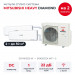 Мульти сплит-система Mitsubishi Heavy DIAMOND на 2 комнаты SCM100ZS-W/SRK50ZSX-WFx2