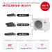 Канальная мульти сплит-система Mitsubishi Heavy на 4 комнаты SCM100ZS-W/SRR25ZS-W/SRR35ZS-Wx2/SRR50ZS-W