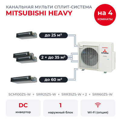 Mitsubishi Heavy SCM100ZS-W/SRR25ZS-W/SRR35ZS-Wx2/SRR60ZS-W