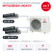 Канальная мульти сплит-система Mitsubishi Heavy на 3 комнаты SCM100ZS-W/SRR25ZS-W/SRR35ZS-Wx2