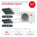 Канальная мульти сплит-система Mitsubishi Heavy на 5 комнат SCM100ZS-W/SRR25ZS-Wx3/SRR35ZS-Wx2