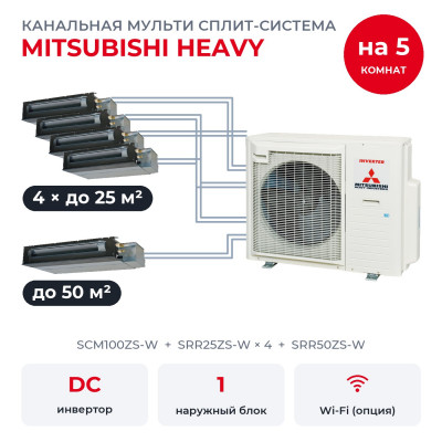 Mitsubishi Heavy SCM100ZS-W/SRR25ZS-Wx4/SRR50ZS-W