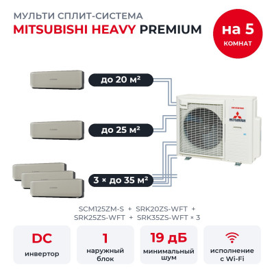 Mitsubishi Heavy SCM125ZM-S/SRK20ZS-WFT/SRK25ZS-WFT/SRK35ZS-WFTx3 Mitsubishi Heavy SCM125ZM-S/SRK20ZS-WFT/SRK25ZS-WFT/SRK35ZS-WFTx3