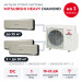 Мульти сплит-система Mitsubishi Heavy DIAMOND на 3 комнаты SCM125ZM-S/SRK25ZSX-WFT/SRK50ZSX-WFTx2