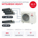Канальная мульти сплит-система Mitsubishi Heavy на 4 комнаты SCM125ZM-S/SRR25ZS-Wx3/SRR50ZS-W