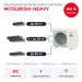 Канальная мульти сплит-система Mitsubishi Heavy на 4 комнаты SCM125ZM-S/SRR35ZS-W/SRR50ZS-Wx2/SRR60ZS-W