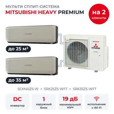 Mitsubishi Heavy SCM40ZS-W/SRK25ZS-WFT/SRK35ZS-WFT