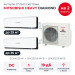 Мульти сплит-система Mitsubishi Heavy DIAMOND на 2 комнаты SCM40ZS-W/SRK25ZSX-WFB/SRK35ZSX-WFB