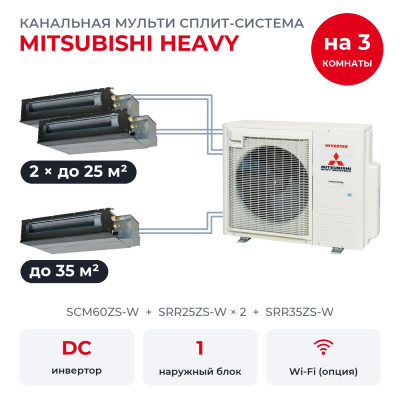 Mitsubishi Heavy SCM60ZS-W/SRR25ZS-Wx2/SRR35ZS-W