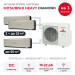 Мульти сплит-система Mitsubishi Heavy DIAMOND на 3 комнаты SCM71ZS-W/SRK25ZSX-WFTx2/SRK50ZSX-WFT