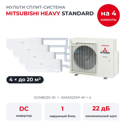 Mitsubishi Heavy SCM80ZS-W/SKM20ZSP-Wx4
