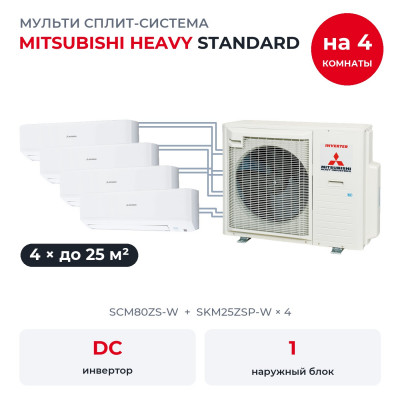 Mitsubishi Heavy SCM80ZS-W/SKM25ZSP-Wx4