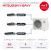Канальная мульти сплит-система Mitsubishi Heavy на 3 комнаты SCM80ZS-W/SRR25ZS-W/SRR35ZS-W/SRR50ZS-W