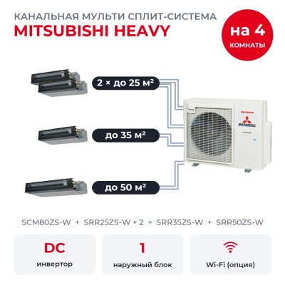 Mitsubishi Heavy SCM80ZS-W/SRR25ZS-Wx2/SRR35ZS-W/SRR50ZS-W