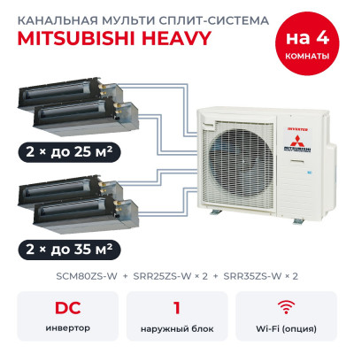 Mitsubishi Heavy SCM80ZS-W/SRR25ZS-Wx2/SRR35ZS-Wx2