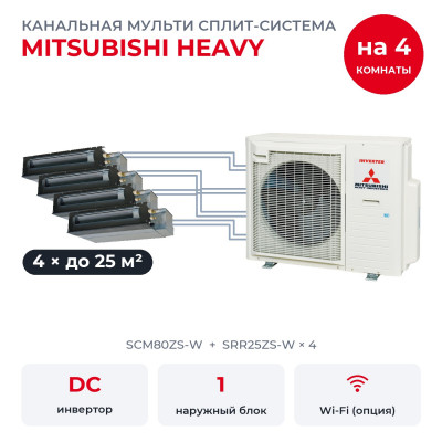 Mitsubishi Heavy SCM80ZS-W/SRR25ZS-Wx4