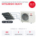 Канальная мульти сплит-система Mitsubishi Heavy на 4 комнаты SCM80ZS-W/SRR25ZS-Wx4