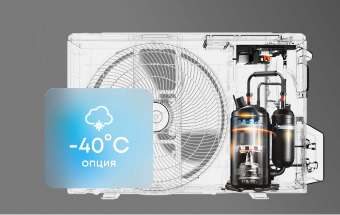 низкотемпературный комплект кондиционера MDV Aurora R32 On/Off до -40 градусов
